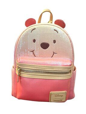 Loungefly Disney Winnie the Pooh Cosplay Sequin & Glitter Mini Backpack NWT